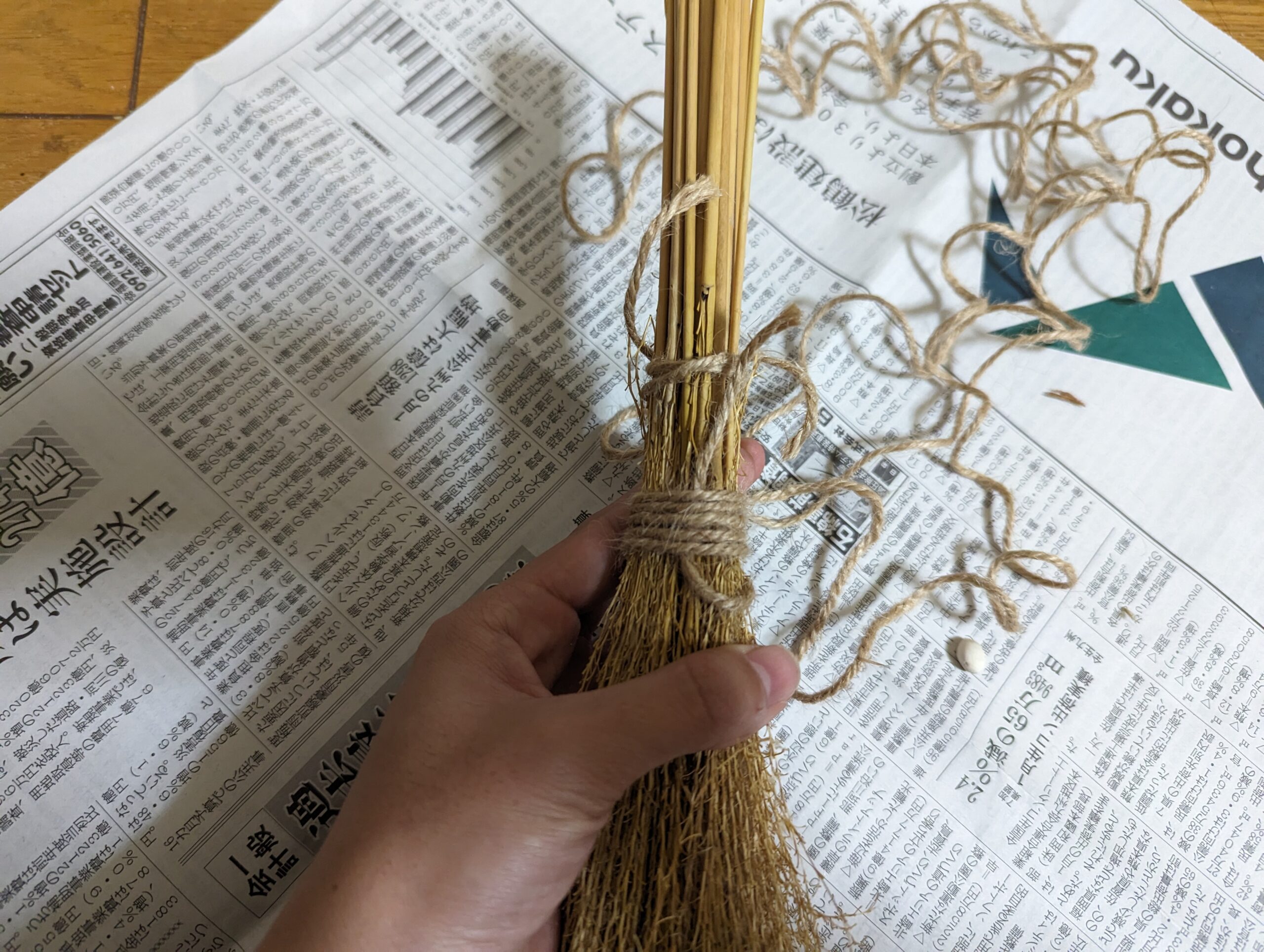 何周か巻いたところ