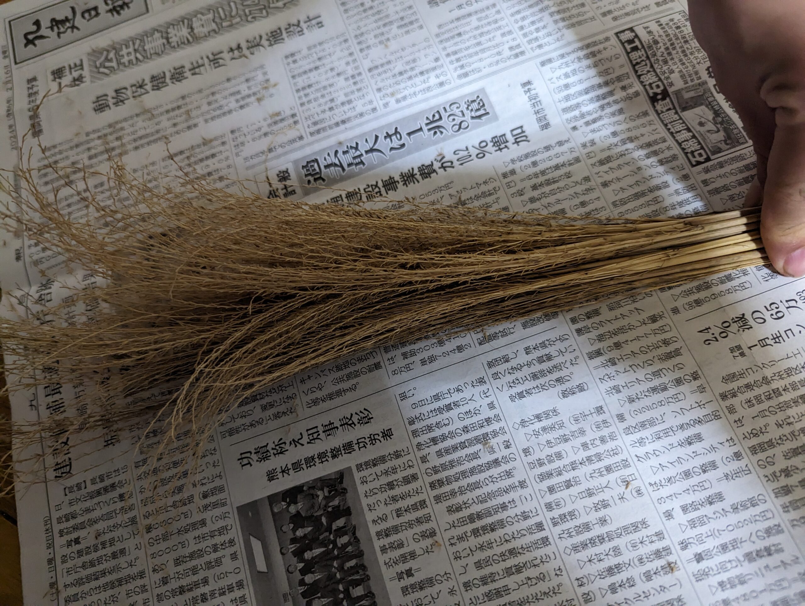 フサフサの部分を合わせる